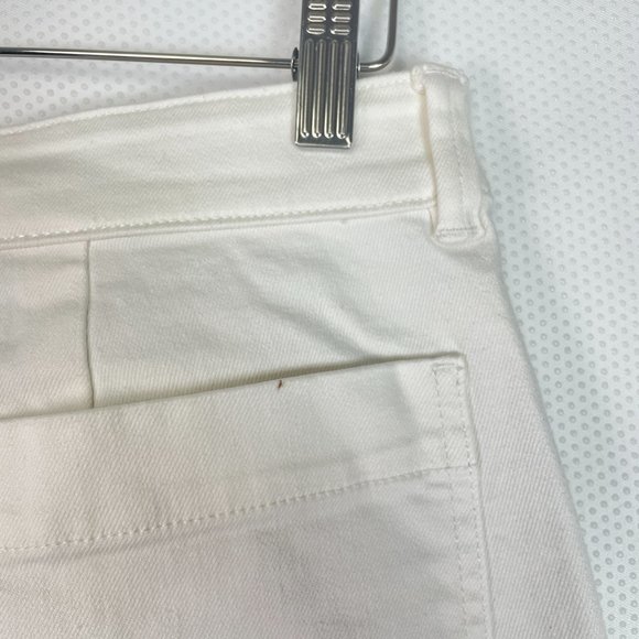 Everlane The Straight Leg High Rise Crop Pant Bone White Plus Size 14 - Picture 7 of 10